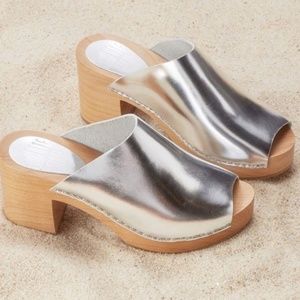 COPY - Charlotte Stone Metallic Mule Clog Platfor…